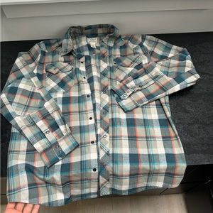 LL bean plaid cotton shirt